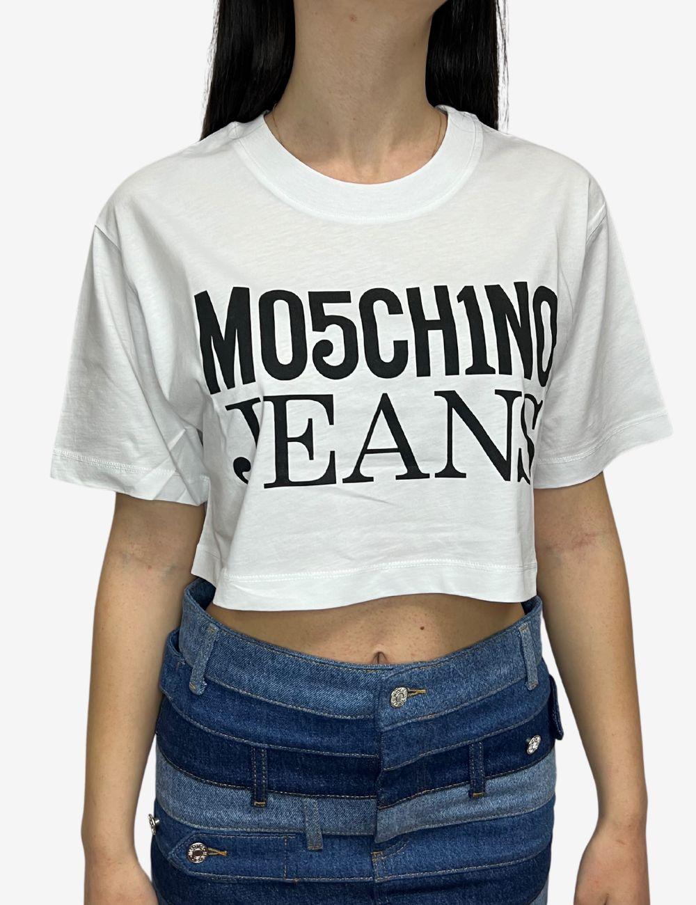 T-Shirt Moschino jeans modello crop donna