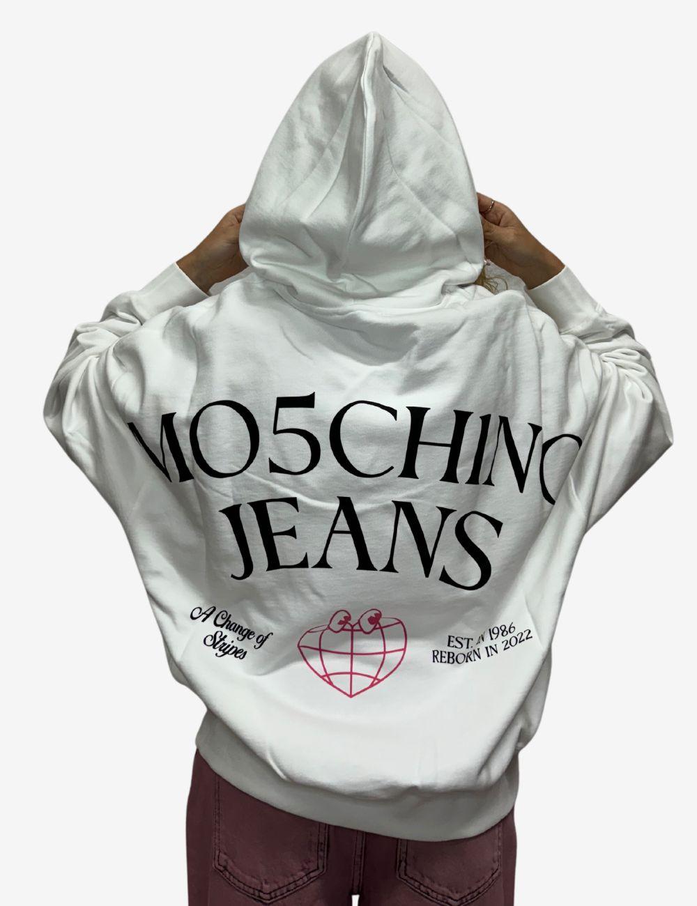 Felpa Moschino Jeans con cappuccio e stampa donna