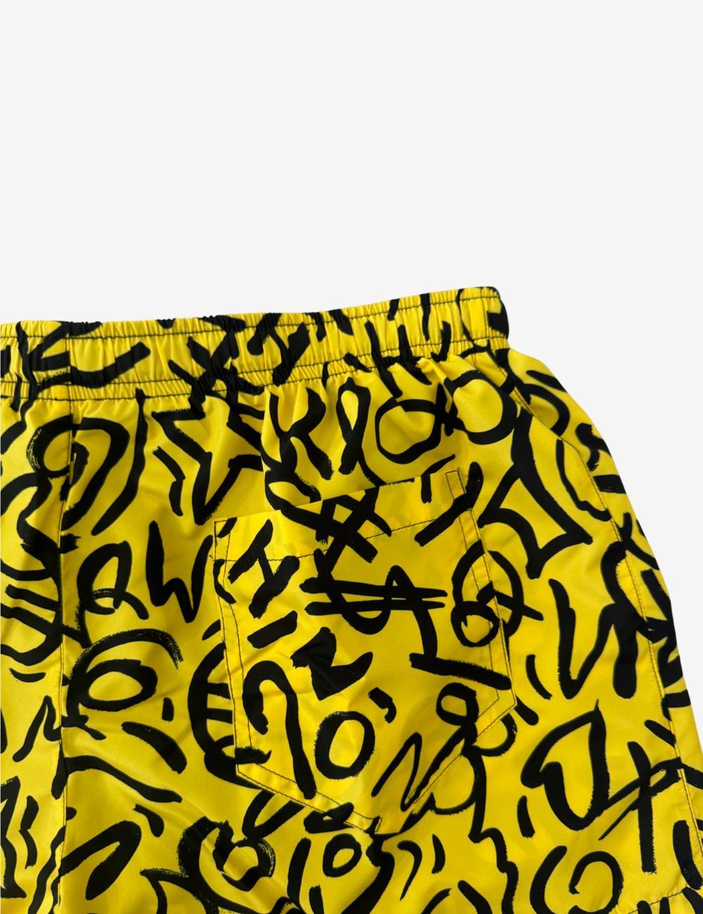 Boxer mare Moschino con logo all-over uomo