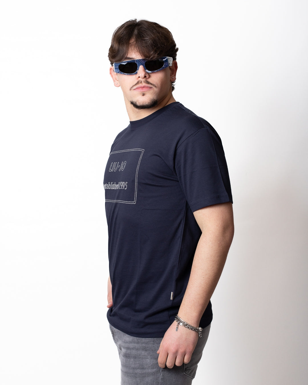 T-Shirt Liu Jo con logo ricamato uomo