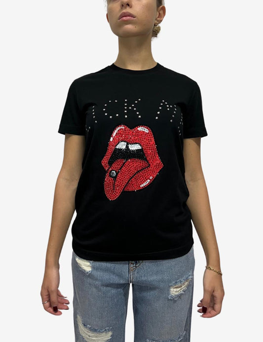 T-Shirt John Richmond "Lick Me" slim donna