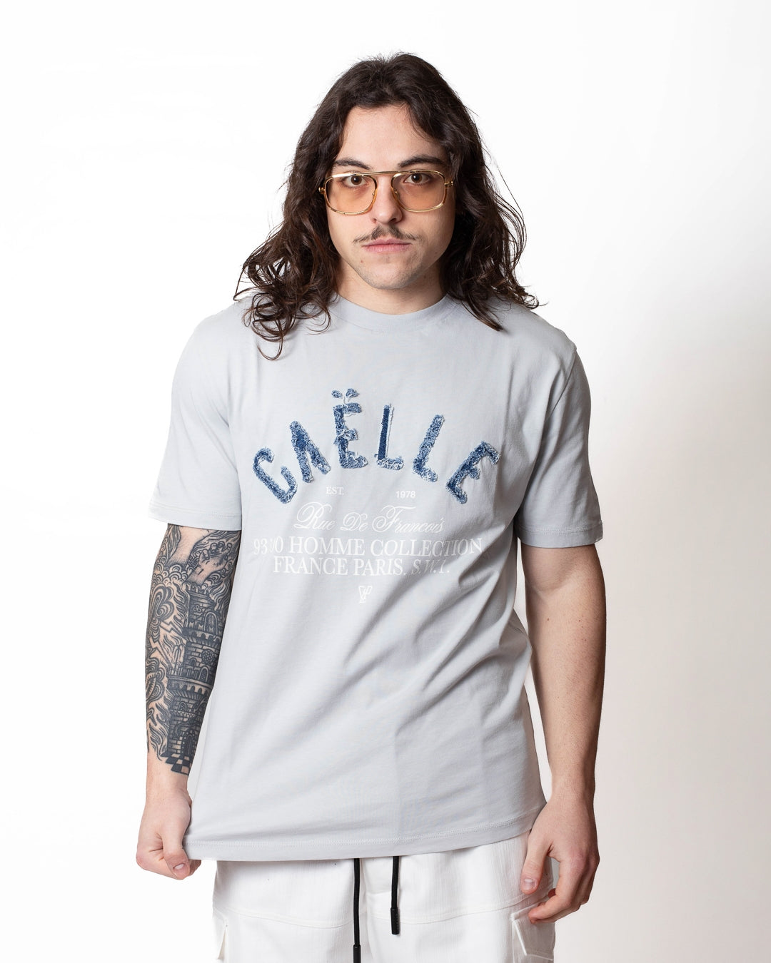 T-Shirt Gaelle con patch in denim uomo