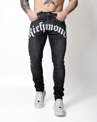 Jeans John Richmond skinny con logo frontale uomo