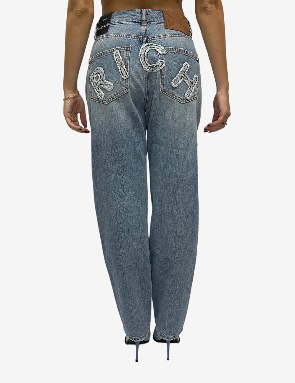 Jeans John Richmond con strappi e dettaglio logato donna