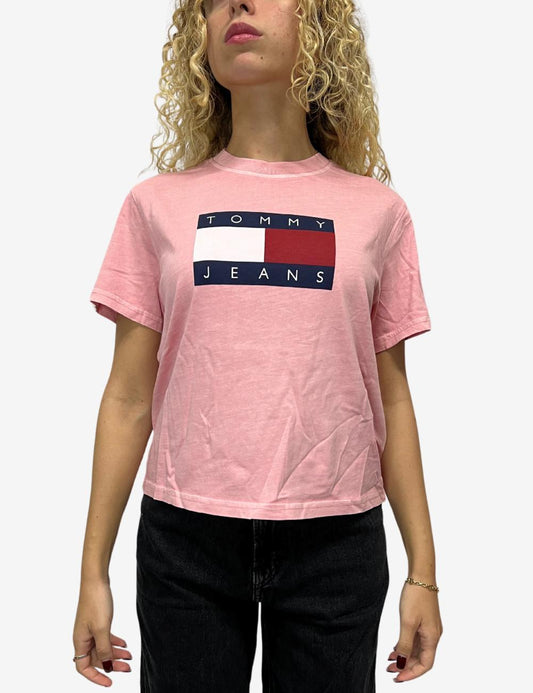 T-Shirt Tommy Jeans squadrata donna