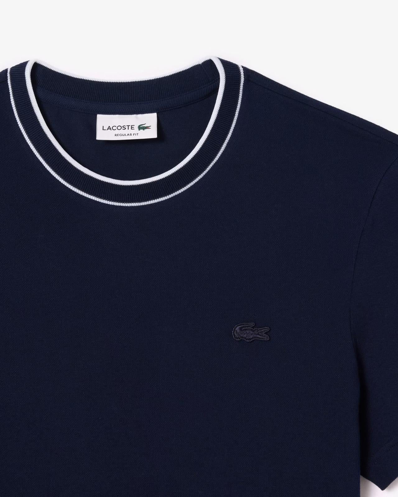 T-Shirt Lacoste con girocollo a righe uomo