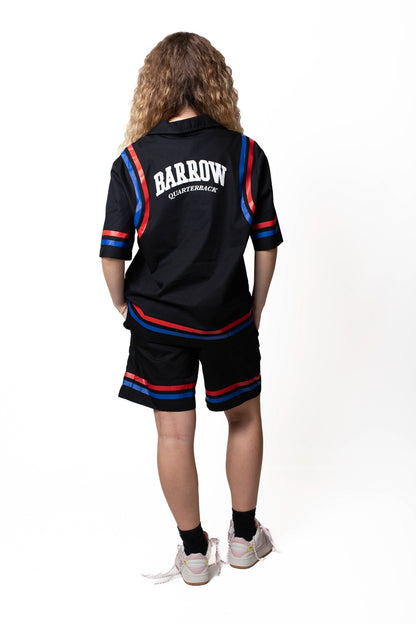 Shorts Barrow in popeline con stampe e logo in gomma