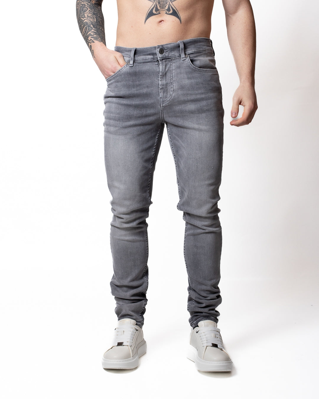 Jeans Liu Jo skinny in denim grigio uomo