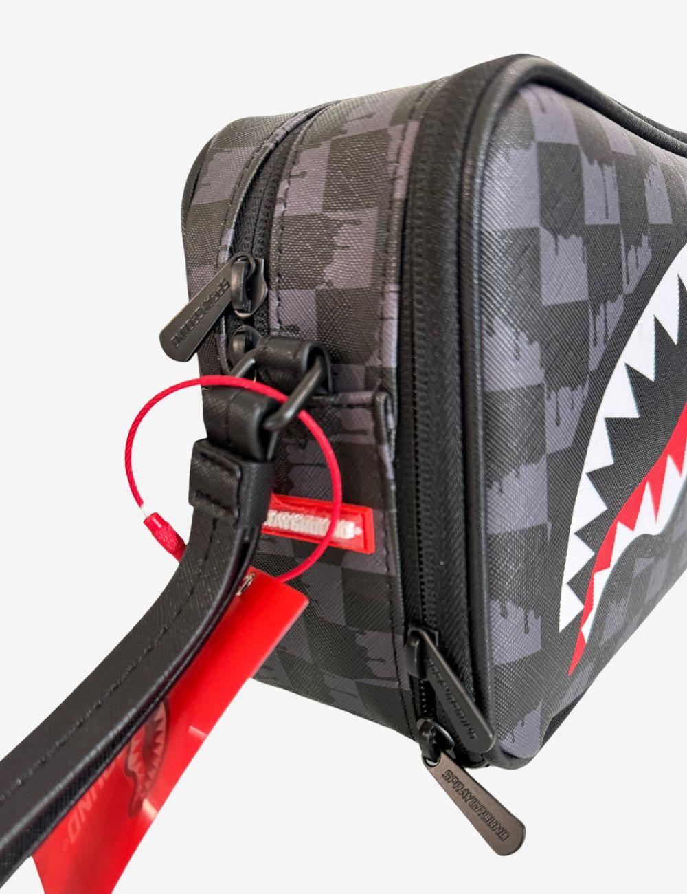 Pochette e beauty Sprayground nero drip check shark toiletry