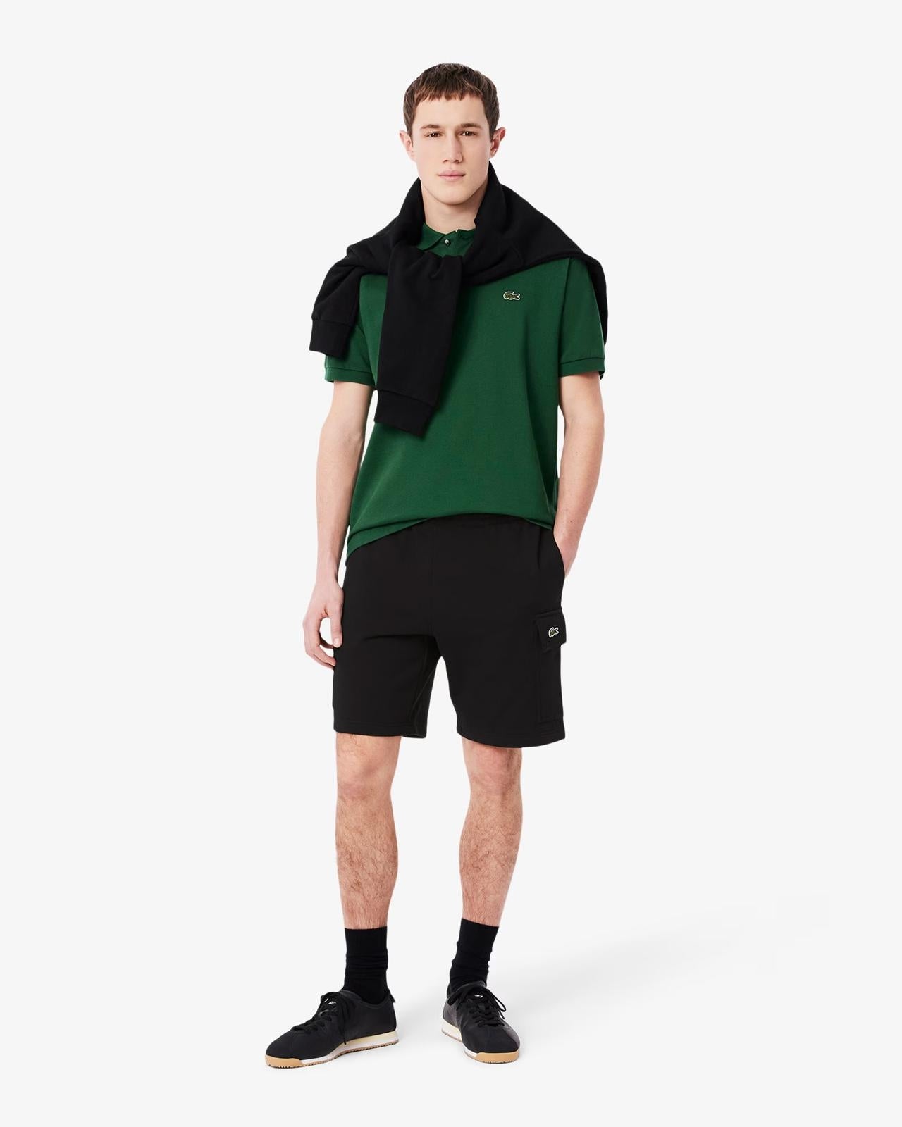 Bermuda Lacoste cargo in felpa uomo