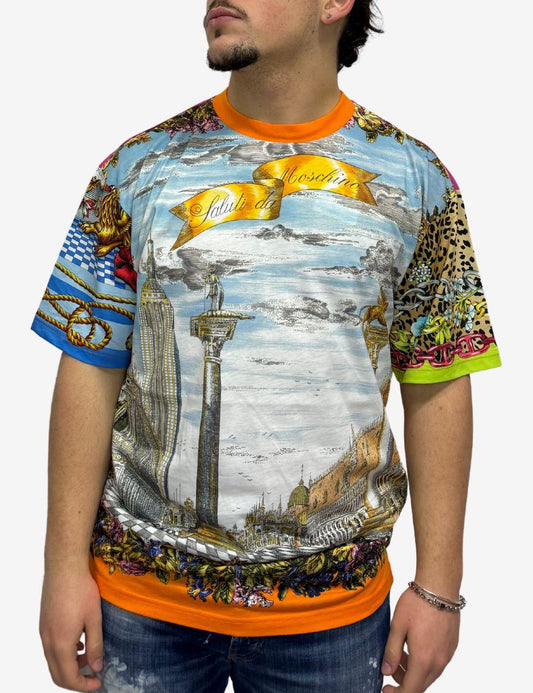 T-Shirt Moschino "Scarf Print" uomo