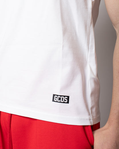 Canotta GCDS classic fit con logo a contrasto uomo