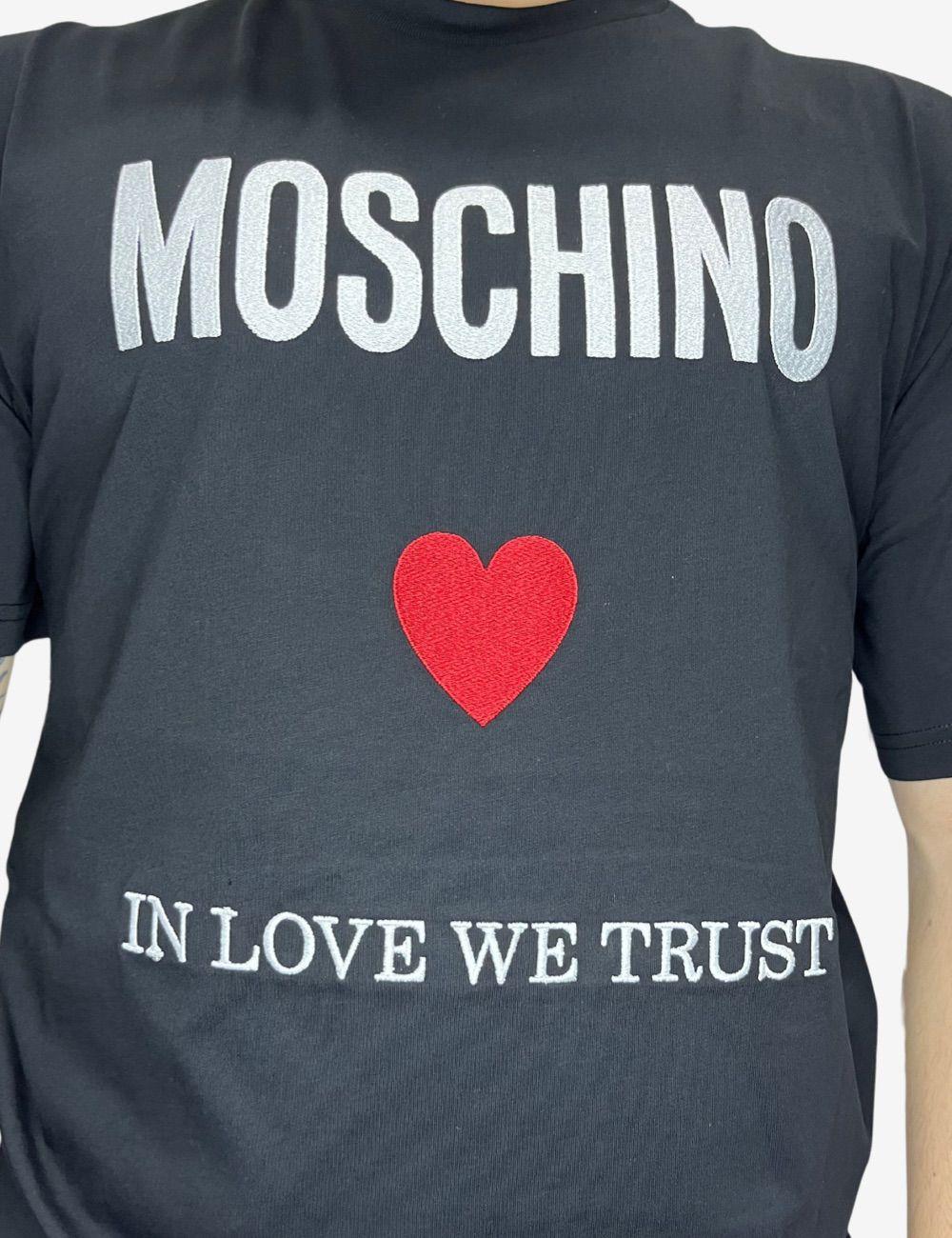 T-Shirt Moschino con ricamo uomo