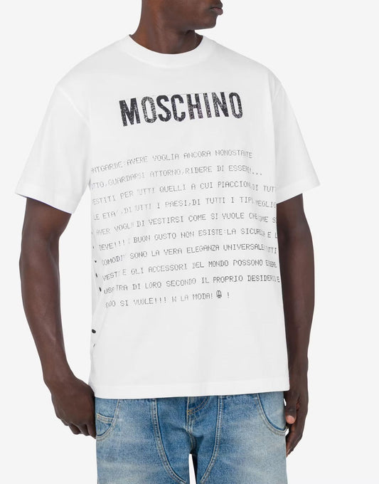 T-Shirt Moschino "Message Print" uomo