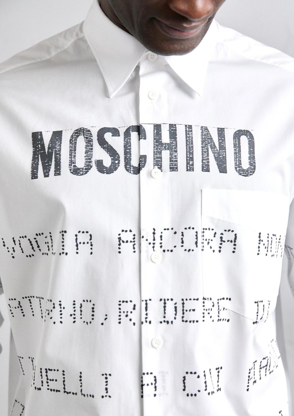 Camicia Moschino "Message Print" uomo