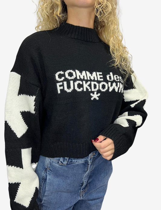 Maglia Comme des Fuckdown lupetto con logo donna