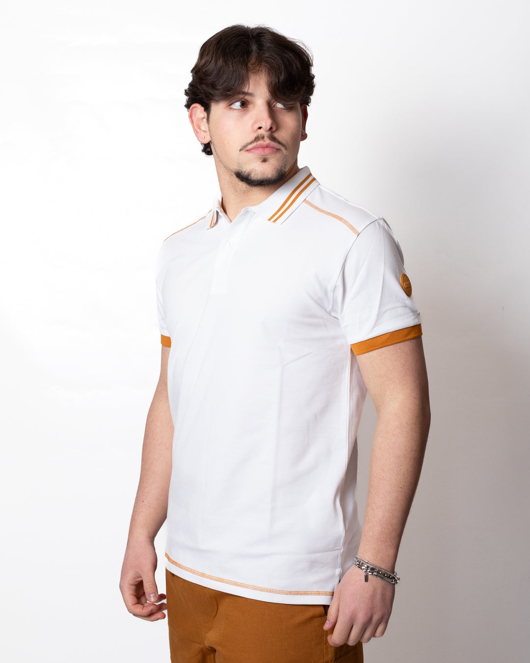 Polo Colmar in piquet "Contrasting Colour Logo" uomo