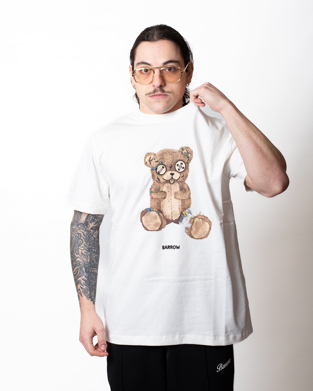 T-Shirt Barrow con stampa "Teddy" e spille