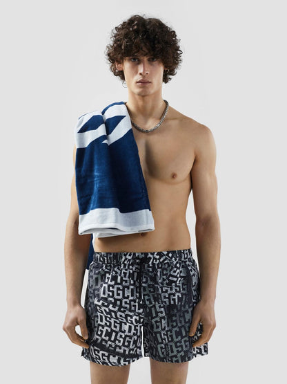 Boxer mare GCDS "Monogram" con logo all-over uomo