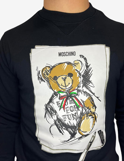 Maglia Moschino girocollo con maxi stampa Teddy Bear uomo