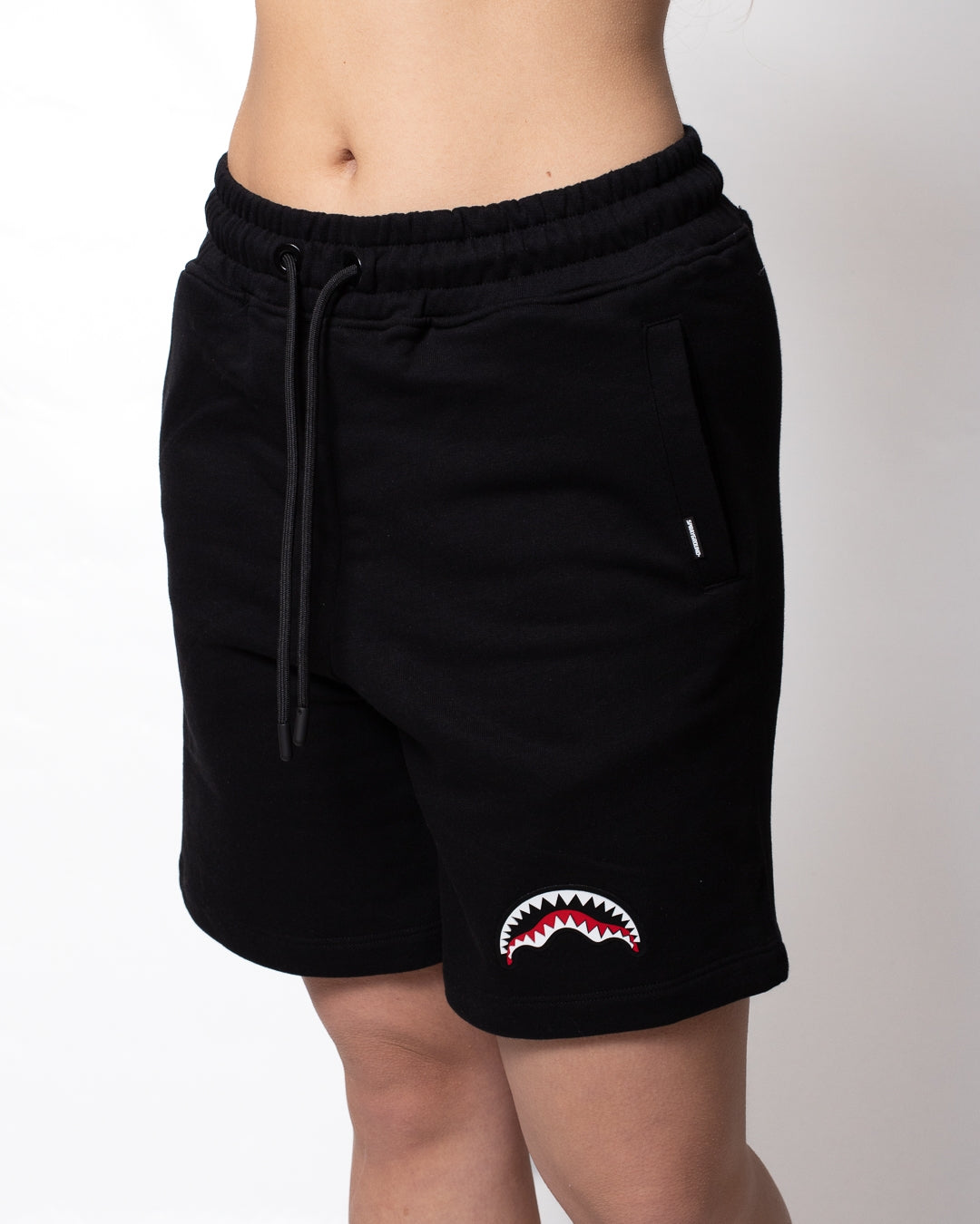 Shorts Sprayground "Shark BLK" in felpa