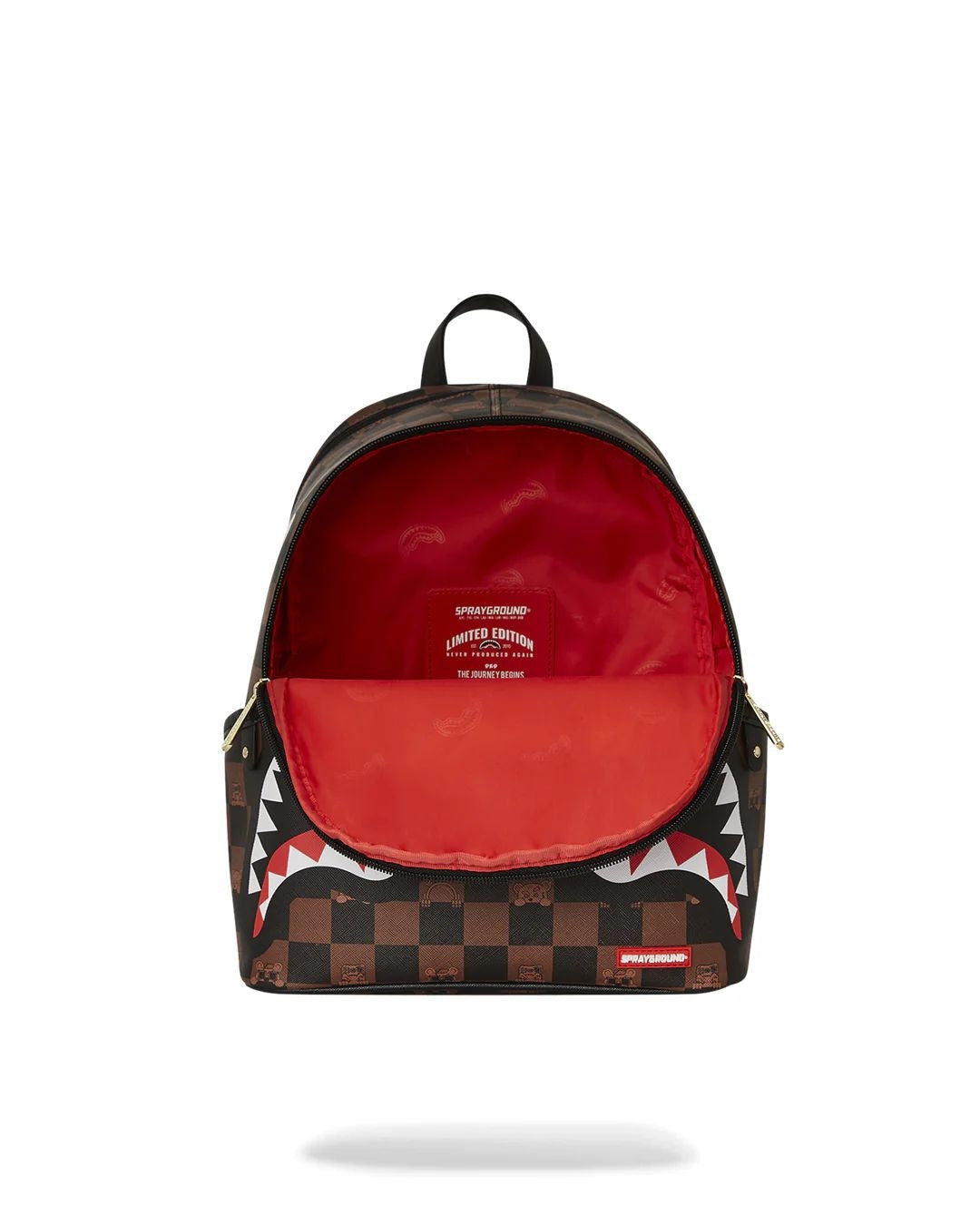 Zainetto Sprayground marrone peeking character check savage backpack