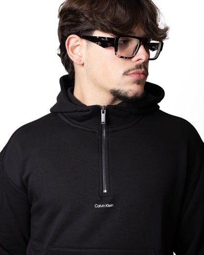 Felpa Calvin Klein mezza zip con cappuccio uomo