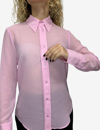 Camicia Nenette semi-trasparente in georgette donna