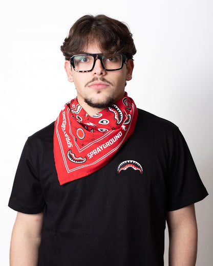 T-Shirt Sprayground "Red Bandana" e ricamo