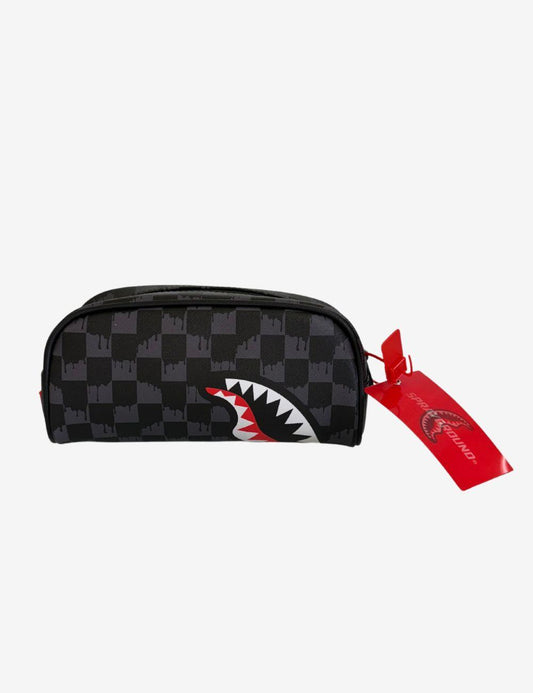 Pochette Sprayground nero drip check shark pencil pouch