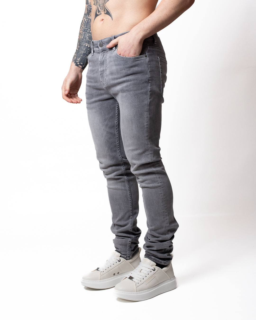 Jeans Liu Jo skinny in denim grigio uomo