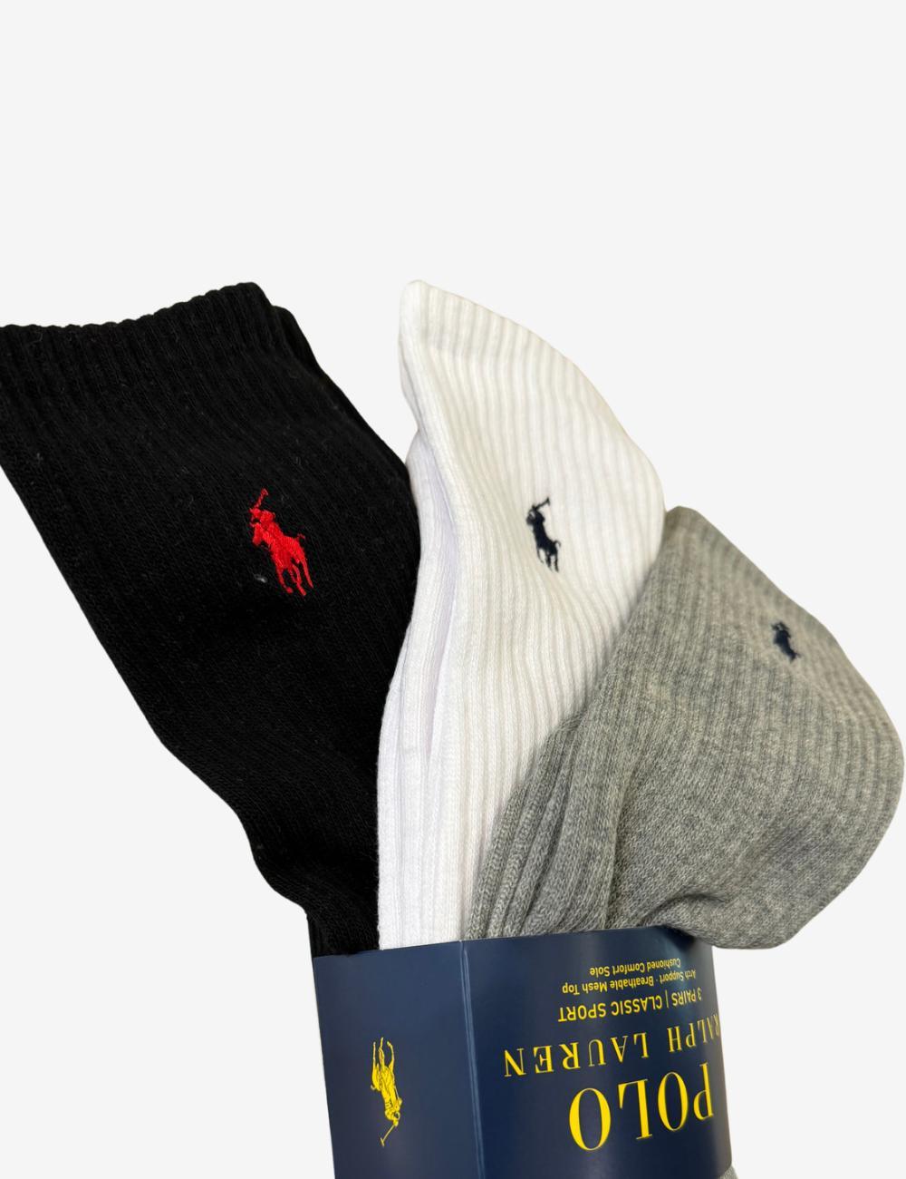 Calze Polo Ralph Lauren sportive tri-pack