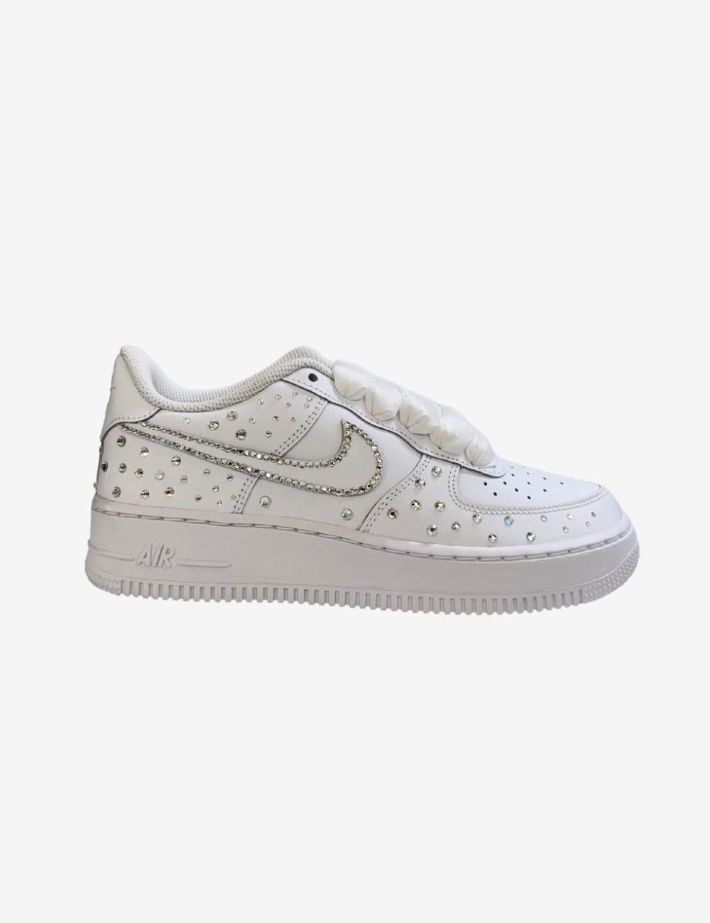 Scarpa Seddys "Nike Air Force 1 Huge Crystal 4 swoosh"