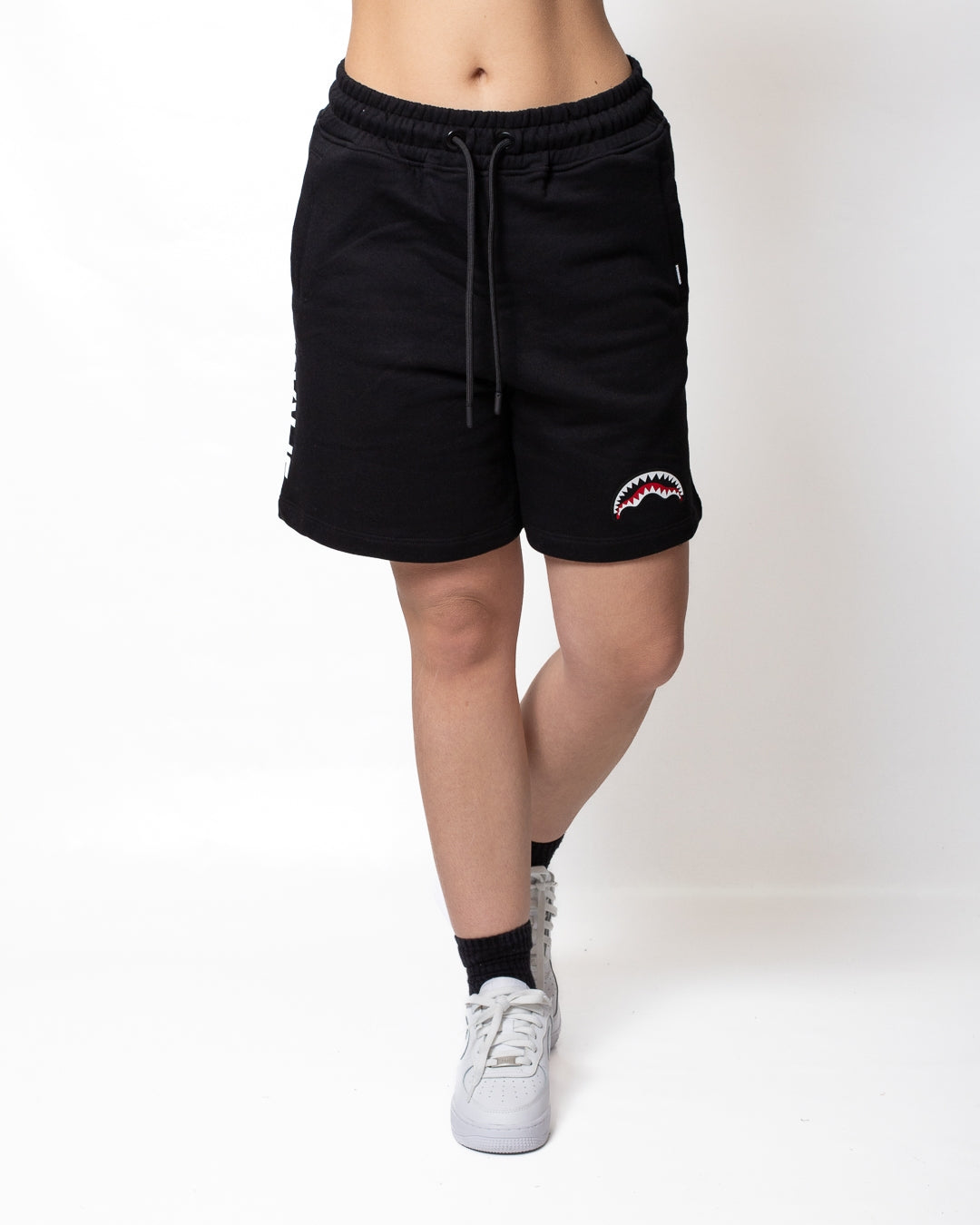 Shorts Sprayground "Shark BLK" in felpa