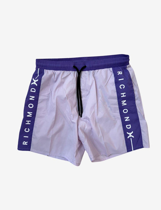 Costume boxer Richmond X bicolor con bande laterali uomo