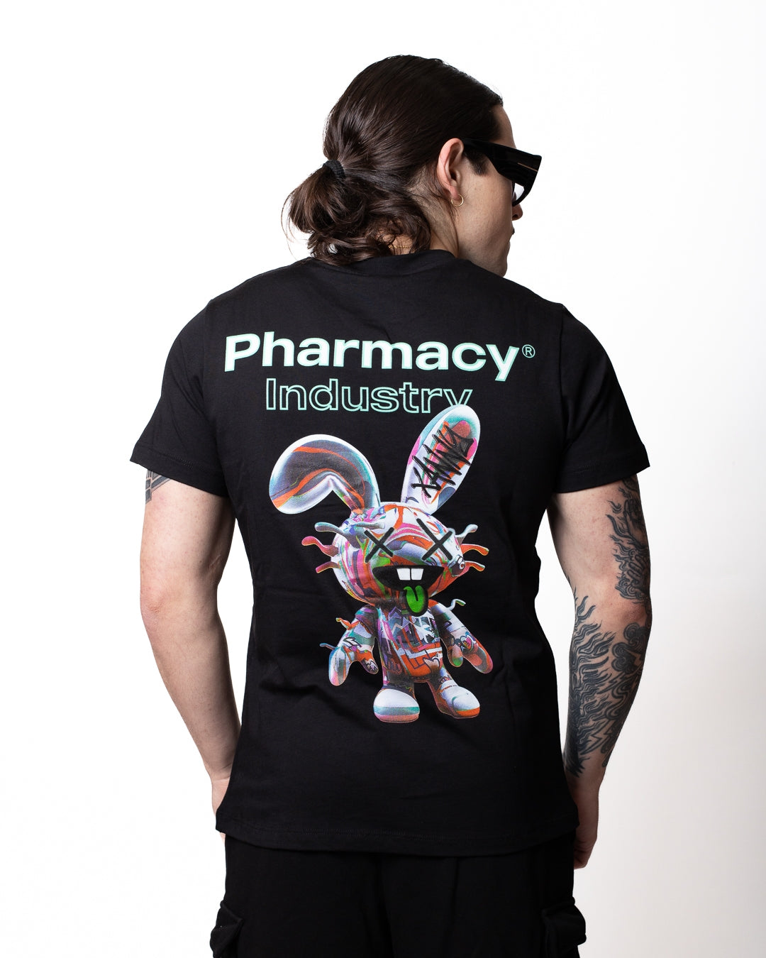 T-Shirt Pharmacy Industry con stampa Bunny uomo