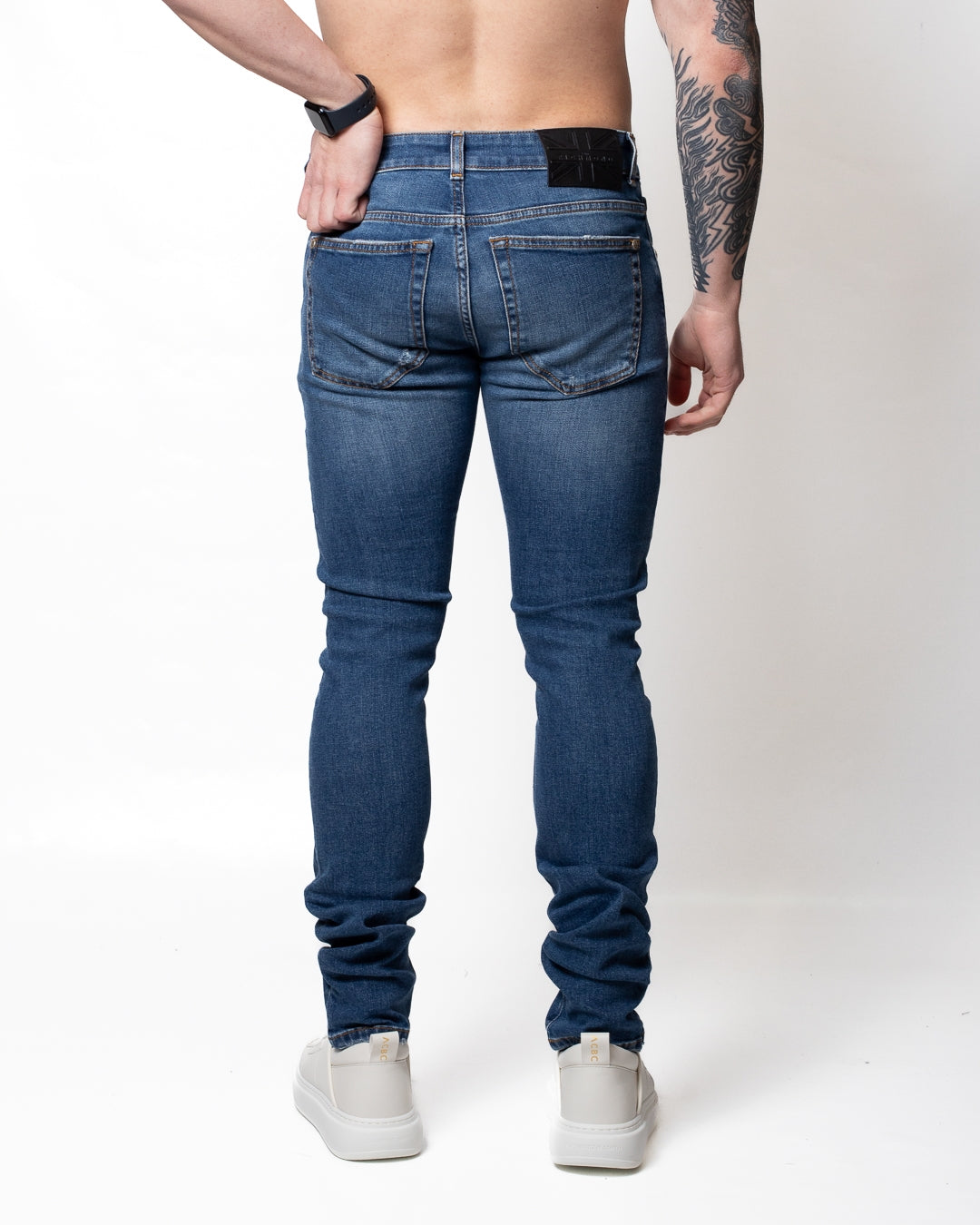 Jeans John Richmond skinny con logo frontale uomo