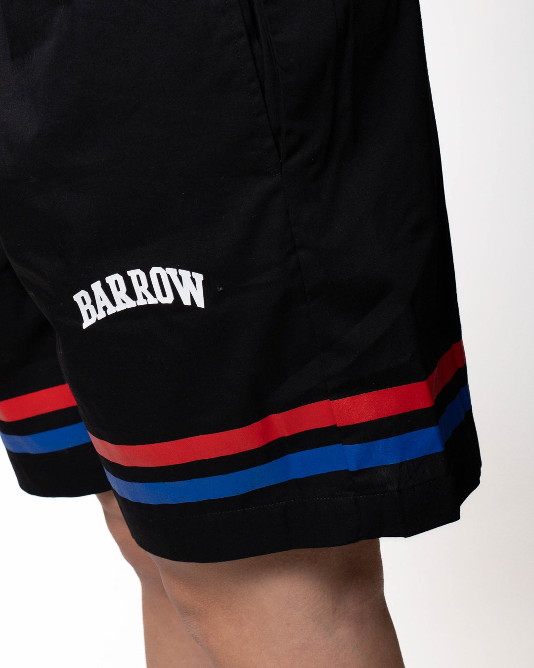 Shorts Barrow in popeline con stampe e logo in gomma