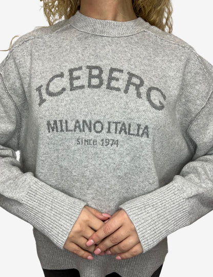 Maglia Iceberg girocollo con logo donna