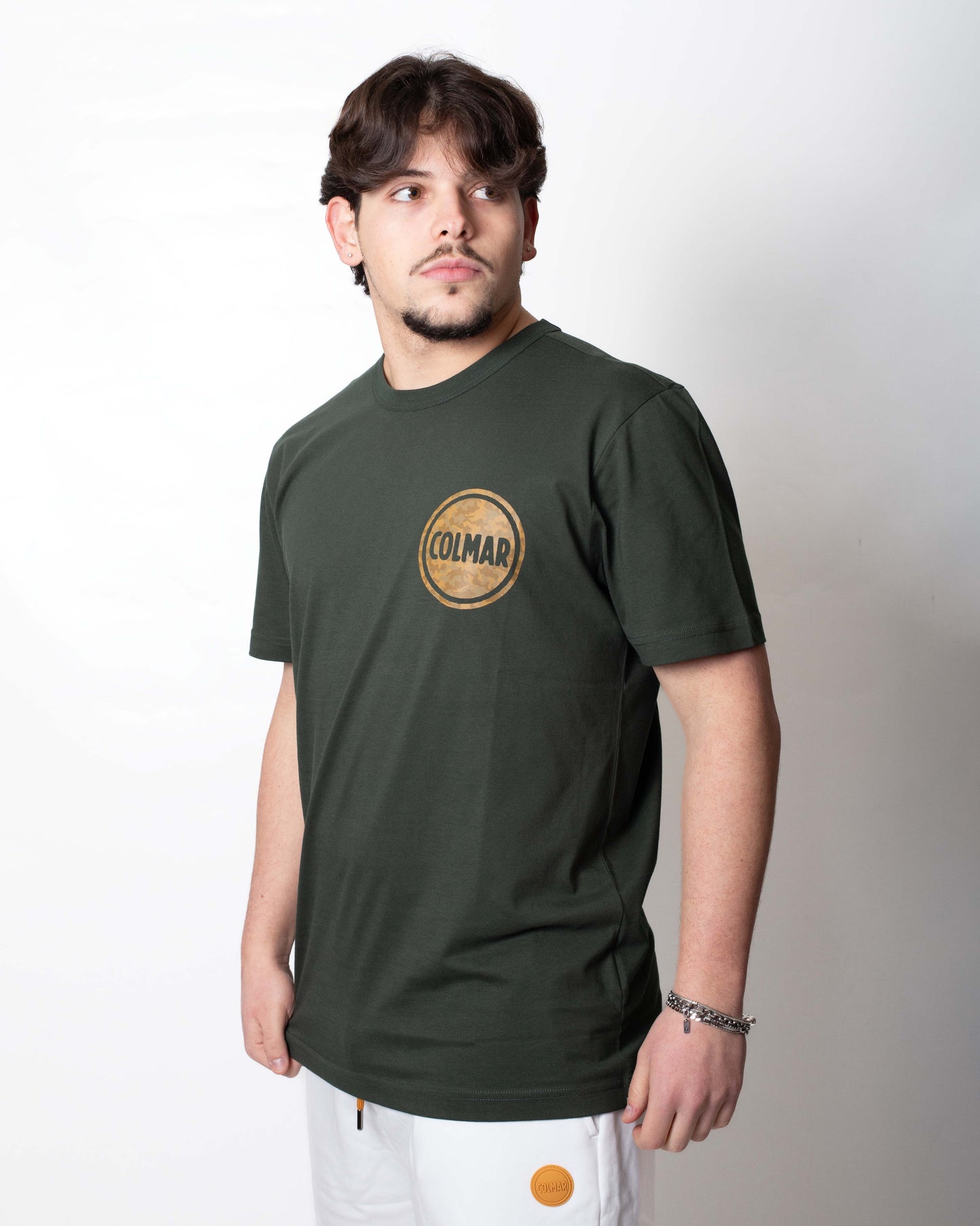 T-Shirt Colmar regular con logo militare uomo