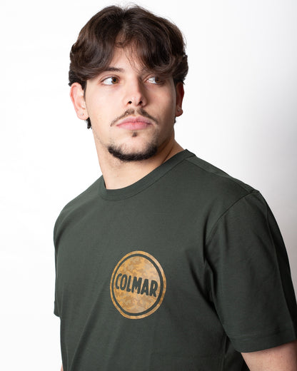 T-Shirt Colmar regular con logo militare uomo