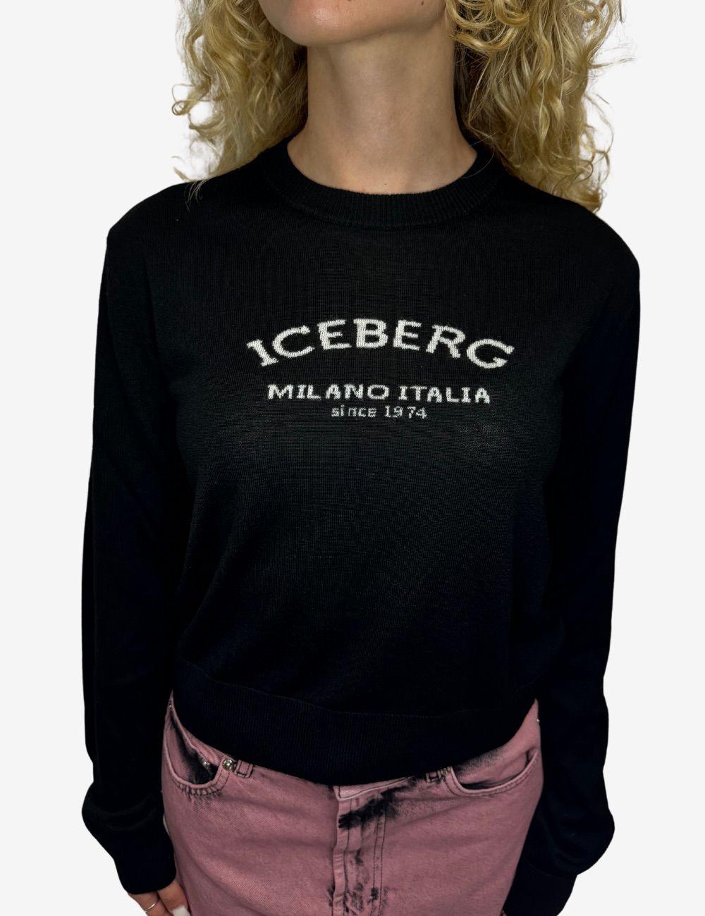 Maglia Iceberg girocollo griffata donna