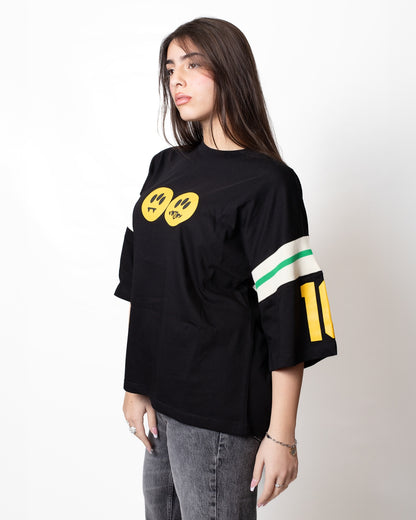 T-Shirt Barrow con stampe e dettagli in maglia