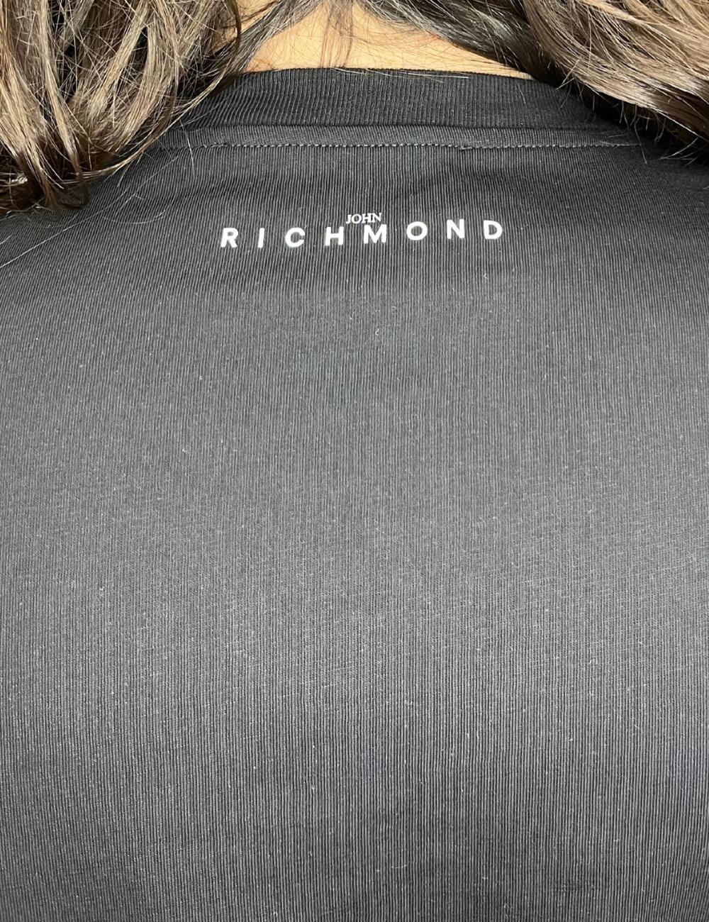 T-Shirt John Richmond minimal ricamo uomo