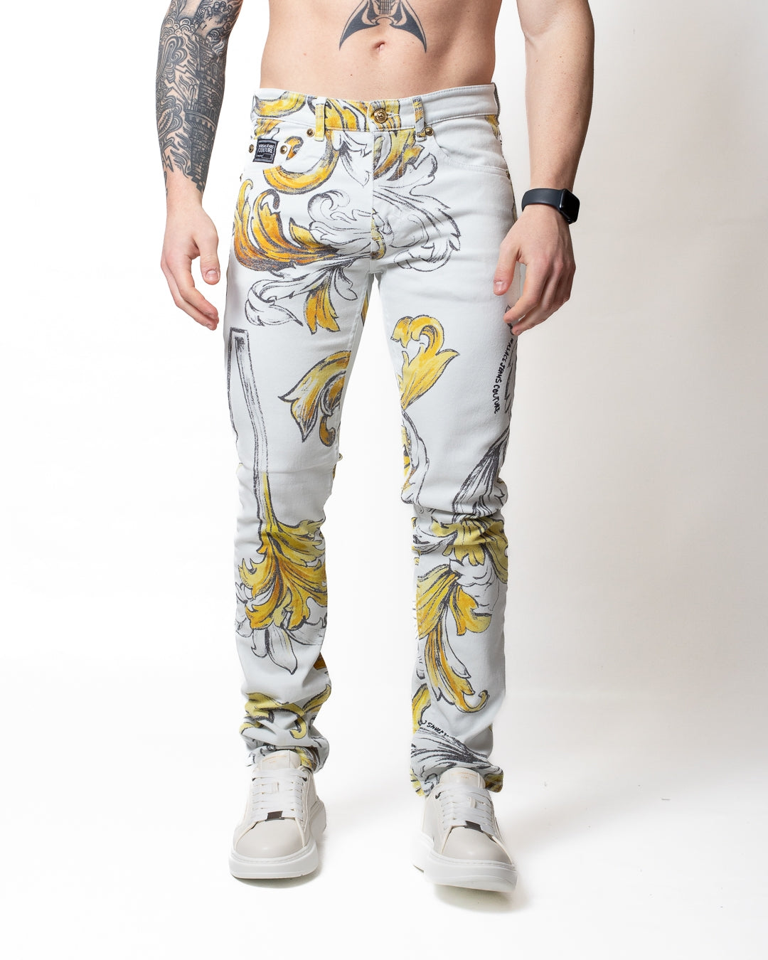 Jeans Versace Jeans Couture "Barocco Outline" all-over uomo