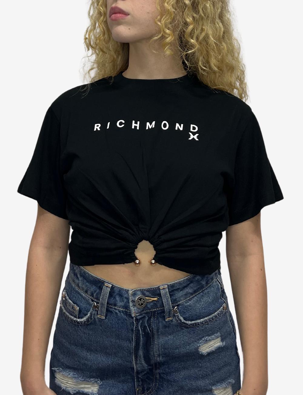 T-Shirt Richmond X con dettaglio arricciato donna