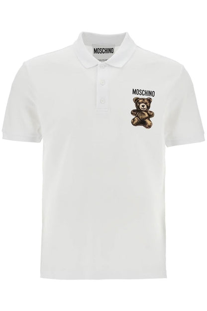 Polo Moschino con stampa "Teddy Bear" uomo