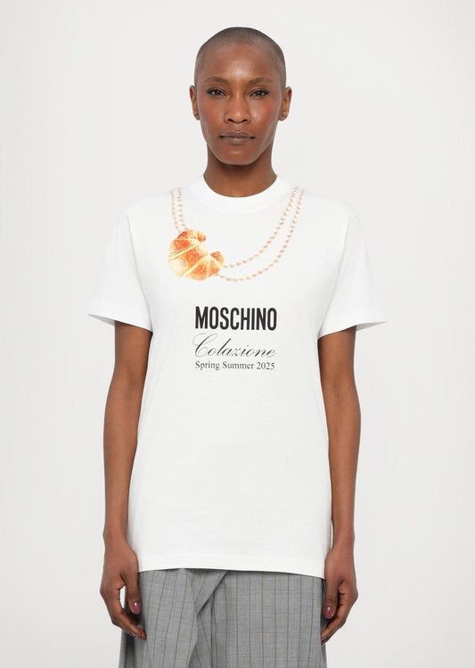 T-Shirt Moschino con stampa "Croissant"