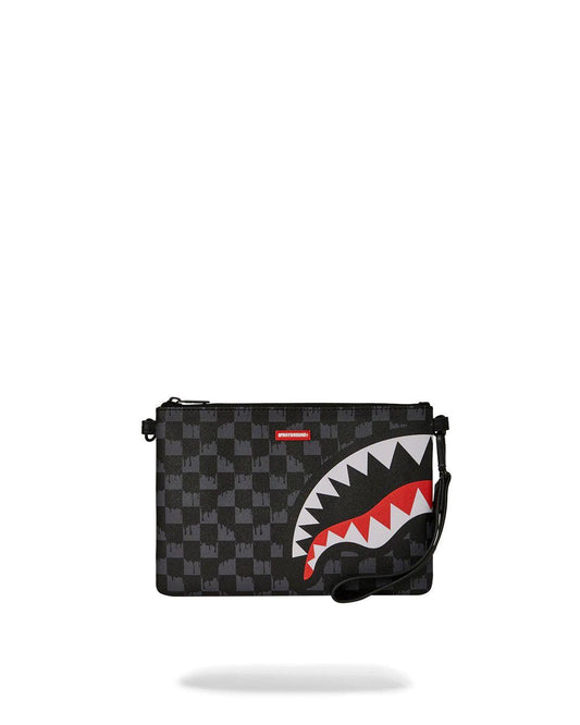 Pochette Sprayground nero atomic vapor crossover clutch con tracolla