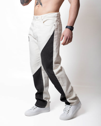 Pantalone Moschino straight "Yin e Yang" uomo